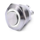 ALPHA ELETTRONICA - Pulsante momentaneo antivandalo ø16mm luminoso Bianco - 24V - 1P - SPST - OFF/(ON) - N.A. - 3 term. vite