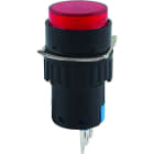 ALPHA ELETTRONICA - Pulsante - Rosso - 1P - SPDT - (ON)/ON - 3A@250Vac - 3 term. a saldare
