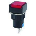 ALPHA ELETTRONICA - Pulsante - Rosso - 1P - SPDT - (ON)/ON - 3A@250Vac - 3 term. a saldare