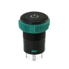ALPHA ELETTRONICA - Pulsante bistabile luminoso - Nero - 1P - SPDT - ON/OFF - 3 term. faston 4,8