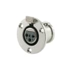 ALPHA ELETTRONICA - Presa XLR da pannello con fermo di bloccaggio - 3 poli
