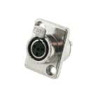 ALPHA ELETTRONICA - Presa Mini XLR da pannello con fermo di bloccaggio - 4 poli