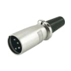 ALPHA ELETTRONICA - Spina XLR con manicotto serracavo in gomma - 4 poli
