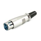 ALPHA ELETTRONICA - Presa XLR con serracavo in gomma - 3 poli