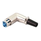 ALPHA ELETTRONICA - Presa XLR a 90° con serracavo in gomma - 3 poli