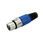 ALPHA ELETTRONICA - Presa XLR con serracavo per il bloccaggio cavo - Blu