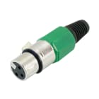 ALPHA ELETTRONICA - Presa XLR con serracavo per il bloccaggio cavo - Verde