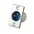 ALPHA ELETTRONICA - Spina XLR da pannello - 3 poli - Grigio