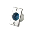 ALPHA ELETTRONICA - Spina XLR da pannello - 4 poli - Grigio