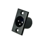ALPHA ELETTRONICA - Spina XLR da pannello - 3 poli - Nero