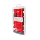 ALPHA ELETTRONICA - Kit guaine termorestringenti basso profilo - Poliolefina - Restringimento 2:1 - 100 spezzoni da 95mm - nere