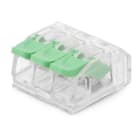 ALPHA ELETTRONICA - Connettore rapido serrafilo - singolo polo - 3 morsetti - per cavo 4mm² max - DGBSC