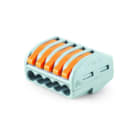 ALPHA ELETTRONICA - Connettore rapido serrafilo - singolo polo - 5 morsetti - per cavo 2,5mm² max