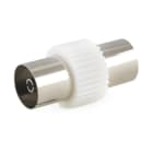 ALPHA ELETTRONICA - Adattatore coassiale da presa Ø9,5mm a presa Ø9,5mm - Bianco