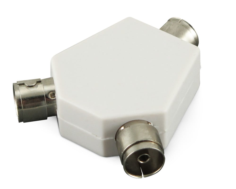 ALPHA ELETTRONICA - Adattatore da presa TV Ø9,5mm a 2 prese TV Ø9,5m