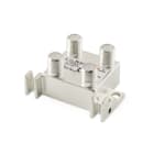 ALPHA ELETTRONICA - Partitore SAT 5-2400MHz - 3 uscite - connettori F verticali
