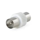 ALPHA ELETTRONICA - Raccordo coassiale da spina Ø9,5mm a spina Ø9,5mm - Bianco