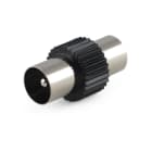 ALPHA ELETTRONICA - Raccordo coassiale da spina Ø9,5mm a spina Ø9,5mm - Nero