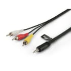 ALPHA ELETTRONICA - Spina jack 4 poli Ø3,5mm - 2 spine RCA audio +  spina RCA video - Nokia