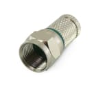 ALPHA ELETTRONICA - Spina F 'HQ' ad avvitare in ottone tornito nichelato per cavo ø6,8mm - 2 O-Ring