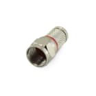 ALPHA ELETTRONICA - Spina F 'HQ' ad avvitare in ottone tornito nichelato per cavo ø5,0mm - 2 O-Ring
