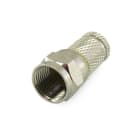 ALPHA ELETTRONICA - Spina F 'HQ' ad avvitare in ottone tornito nichelato per cavo ø6,0mm - 2 O-Ring