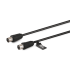 ALPHA ELETTRONICA - Cavo da spina TV Coax Ø9,5mm a presa TV Coax Ø9,5mm - Nero - 1m