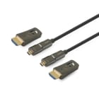 ALPHA ELETTRONICA - Cavo HDMI® Attivo in Fibra Ottica - High-Speed with Ethernet - Con adattatore Micro HDMI / HDMI - 30m