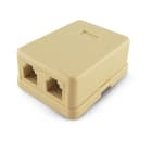 ALPHA ELETTRONICA - Doppia presa telefonica modulare RJ11 / RJ14 6P4C da parete