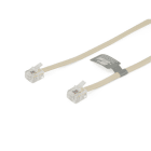 ALPHA ELETTRONICA - Cavo da spina modulare RJ11 6P4C a spina modulare RJ11 6P4C - Avorio - 7m