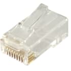 ALPHA ELETTRONICA - Spina RJ45 8P8C Cat.5e UTP AWG24-26 - Contatti dorati - Per cavo flessibile e rigido