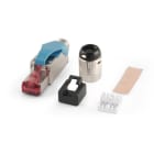 ALPHA ELETTRONICA - Spina modulare RJ45 8P8C Cat.6A Schermata - Contatti dorati - Per cavo rigido e flessibile - Chiusura ad avvitamento