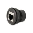 ALPHA ELETTRONICA - Presa passante da pannello RJ45 Cat.5e - Presa RJ45 - Presa RJ45 - ø25mm - Nero