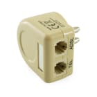 ALPHA ELETTRONICA - Filtro ADSL da spina 3 poli a 2 presa modulare RJ11 6P2C