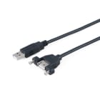 ALPHA ELETTRONICA - Cavo USB 2.0 da USB tipo-A maschio a USB tipo-A femmina da pannello - 0,48 Gbps - 2m - Nero