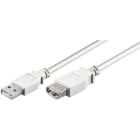 ALPHA ELETTRONICA - Cavo USB 2.0 da USB tipo-A maschio a USB tipo-A femmina - 0,48 Gbps - 5m - Bianco