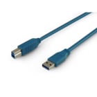ALPHA ELETTRONICA - Cavo USB 3.2 da USB tipo-A maschio a USB tipo-B maschio - 5 Gbps - 2m - Blu