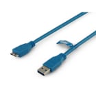 ALPHA ELETTRONICA - Cavo USB 3.2 da USB tipo-A maschio a Micro USB tipo-B maschio - 5 Gbps - 2m - Blu
