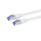ALPHA ELETTRONICA - Cavo di rete Patch in Rame Cat. 6A Bianco S/FTP, LSZH - privo di Alogeni - 2m