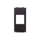 ALPHA ELETTRONICA - Adattatore keystone per placca ABB Mylos - Nero