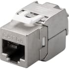 ALPHA ELETTRONICA - Presa Keystone 8P8C RJ45 schermata - Cat.6a - FTP - Crimpaggio senza utensile
