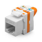 ALPHA ELETTRONICA - Presa Keystone 8P8C RJ45 non schermata - Cat.5e/Cat.6 - UTP - Crimpaggio senza utensile