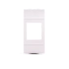 ALPHA ELETTRONICA - Adattatore keystone per placca BTicino Living Light - Bianco