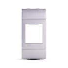 ALPHA ELETTRONICA - Adattatore keystone per placca BTicino Living Light - Grigio