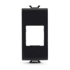 ALPHA ELETTRONICA - Adattatore keystone per placca GEWISS Chorus - Nero
