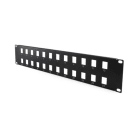 ALPHA ELETTRONICA - Pannello Patch 19" 2U per Keystone - Nero - 24 porte