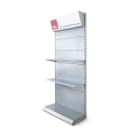 ALPHA ELETTRONICA - Espositore da terra 230x100x45cm con mensole e ganci