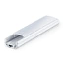 ALPHA ELETTRONICA - Profilo in alluminio grezzo con copertura in PC opaca piana - 2m
