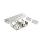 ALPHA ELETTRONICA - Profilo in alluminio anodizzato argento con copertura prismata trasparente piana - 2m - Accessori inclusi