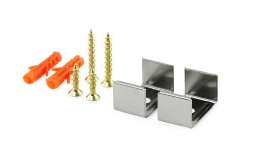 ALPHA ELETTRONICA - Kit graffette di fissaggio - adatte per profilo JO380/086 e JO380/087